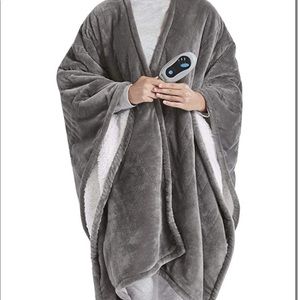 Beautyrest Heated Snuggle Wrap Dark Gray